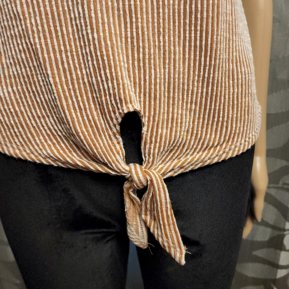 Caution to the Wind Crop Striped Shirt - Picture 3 of 10